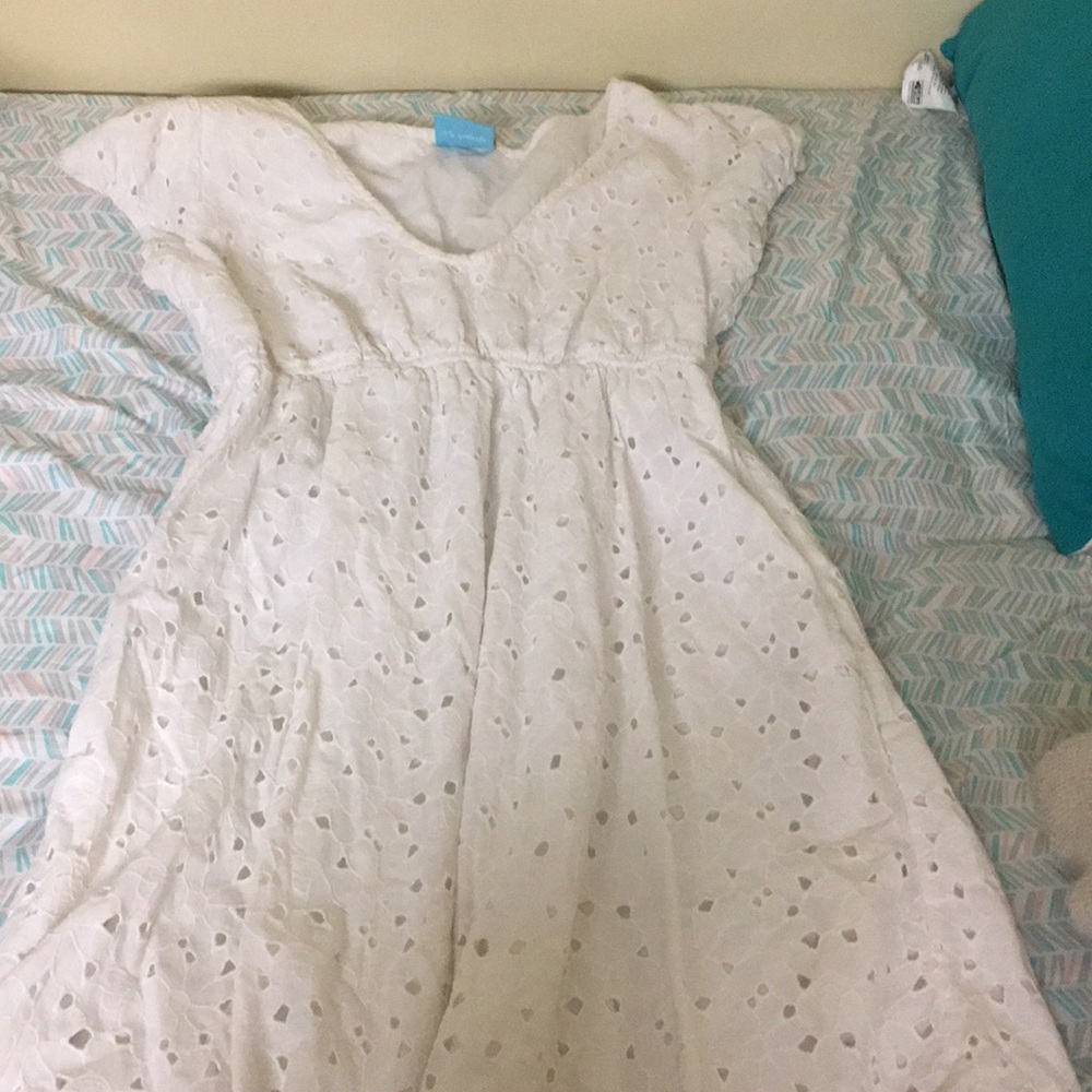 White Eyelet Babydoll Dress